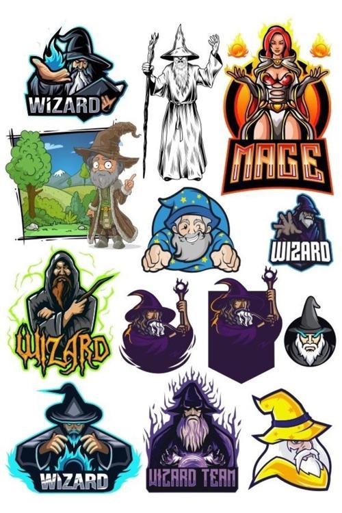 Büyücü Mage Sticker Set 13 Parça Telefon, Tablet, Defter, Laptop Sticker