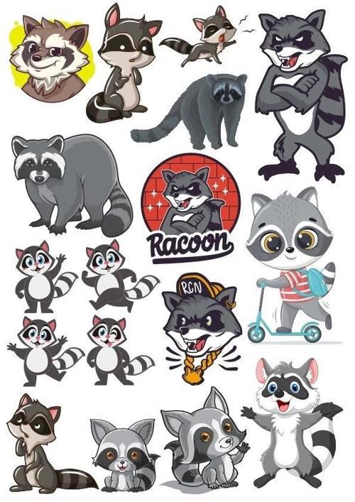Racun Sticker Set-4 17 Parça Telefon, Tablet, Defter, Laptop Sticker