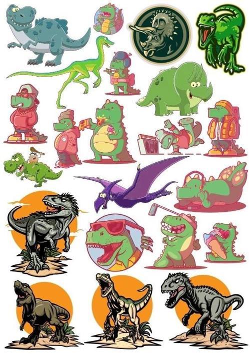 DinozorLAR Sticker Set 1 20 Parça Telefon, Tablet, Defter, Laptop Sticker