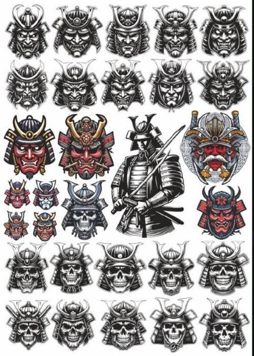 Samurai Sticker Set