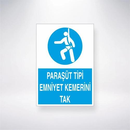 Paraşüt Tipi Emniyet Kemerini Tak Sticker 20X28 Cm