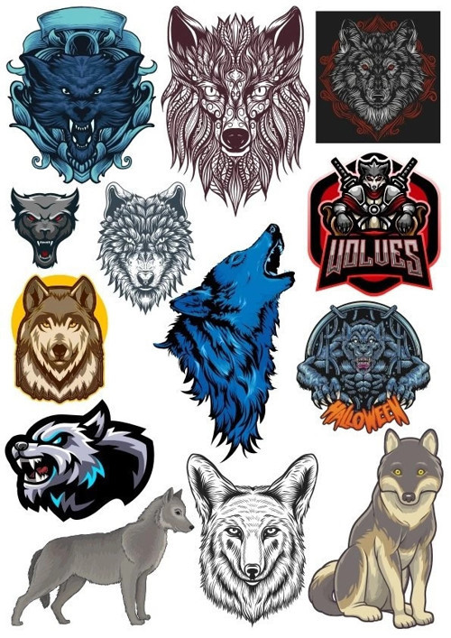 Kurt Wolf Sticker Set-13 14 Parça Telefon, Tablet, Defter, Laptop Sticker