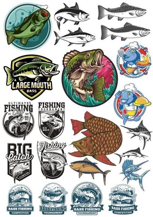 Balık Balıkçı Sticker Set 17 Parça Telefon, Tablet, Defter, Laptop Sticker