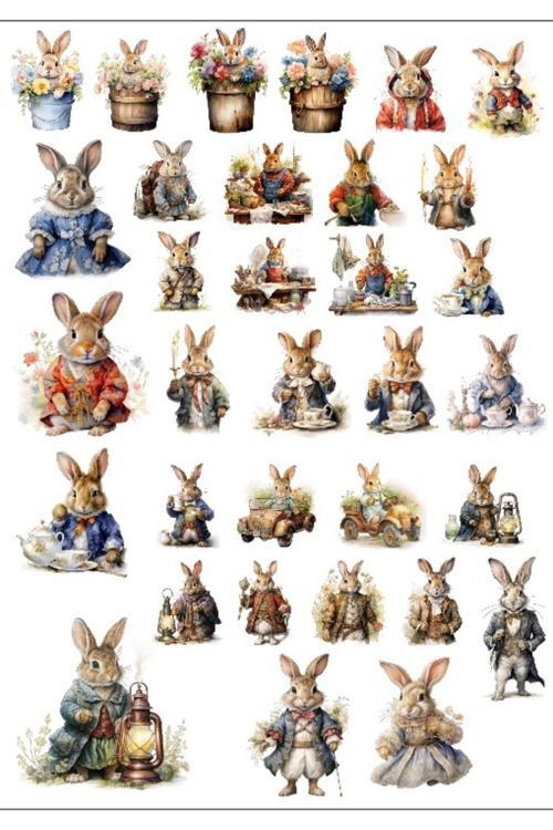 Tavşanlar Sticker Set