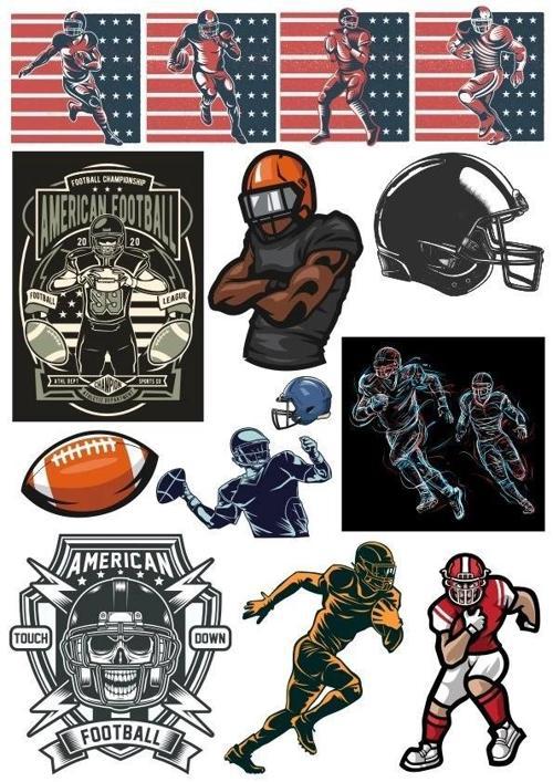 Amerikan Futbolu Sticker Set 15 Parça Telefon, Tablet, Defter, Laptop Sticker