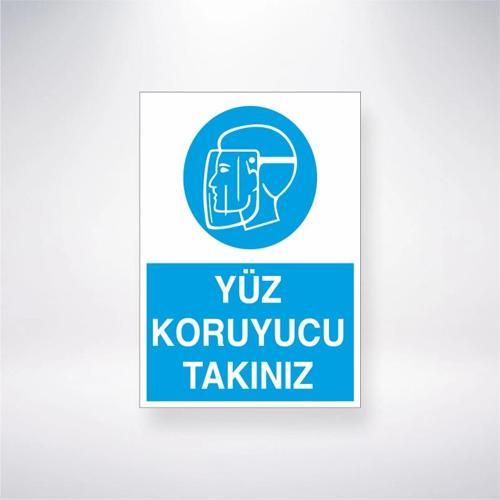 Yüz Koruyucu Takınız Sticker 20X28 Cm