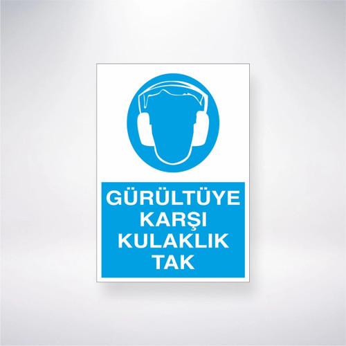 Gürültüye Karşı Kulaklık Tak Sticker 20X28 Cm