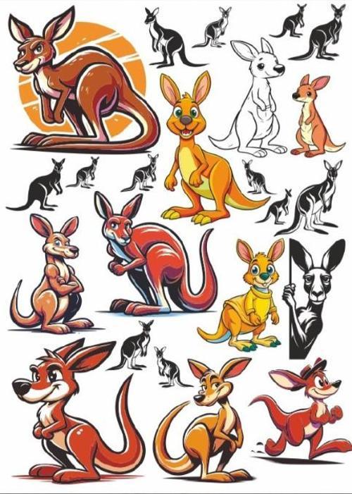 Kanguru Sticker Set