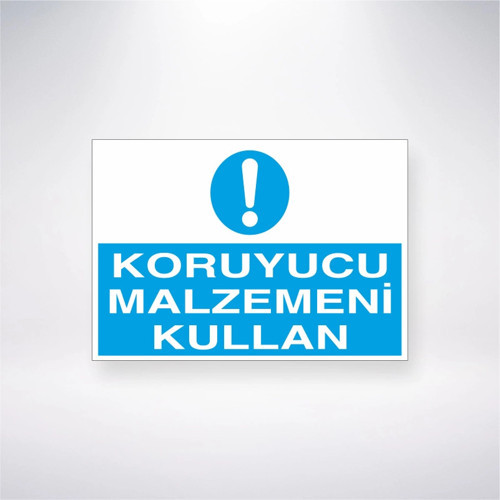 Koruyucu Malzemeni Kullan Sticker 20X28 Cm