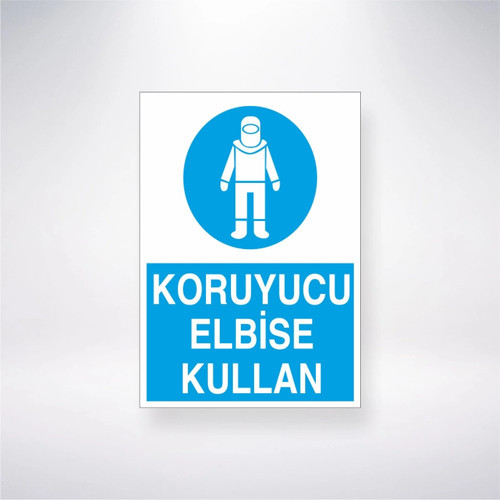 Koruyucu Elbise Kullan Sticker 20X28 Cm
