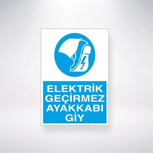 Elektrik Geçirmez Ayakkabı Giy Sticker 20X28 Cm