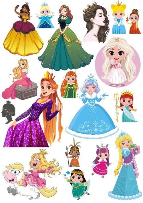 Prenses Sticker Set 20 Parça Telefon, Tablet, Defter, Laptop Sticker