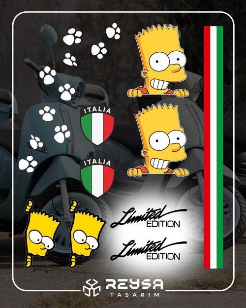 Cappuccino Motor Sticker Set 12 Parça