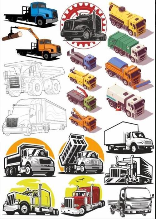 Kamyonlar Sticker Set