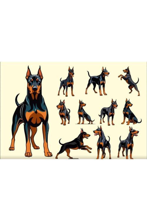 Doberman Sticker Set