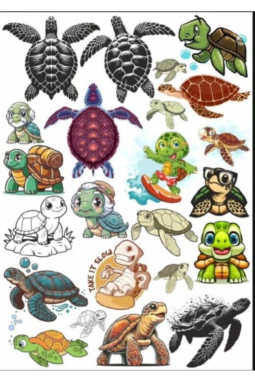 Kaplumbağa Sticker Set 2