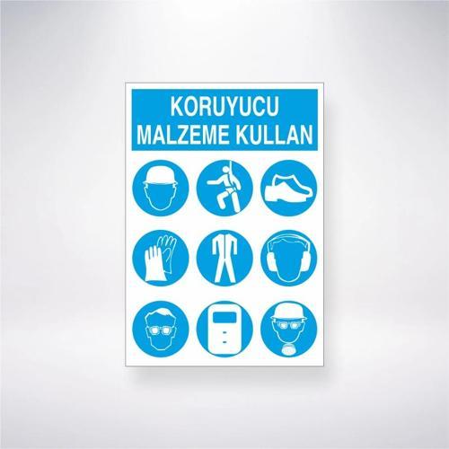 Koruyucu Malzeme Kullan 3 Sticker 20X28 Cm