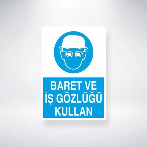 Baret ve İş Gözlüğü Tak Sticker 20X28 Cm