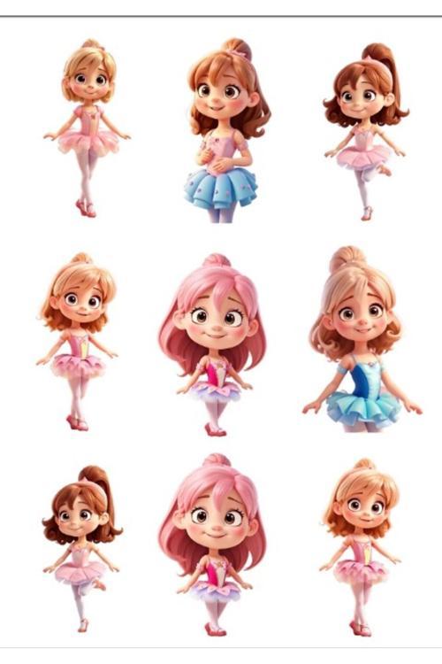 Balerin Kızlar Sticker Set