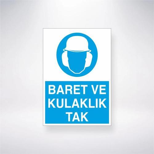 Baret ve Kulaklık Tak Sticker 20X28 Cm