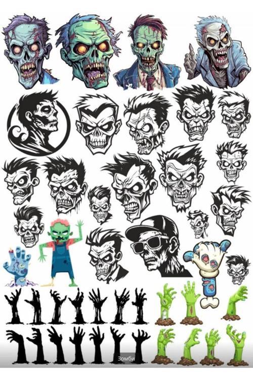 Zombi İstilası Sticker Set 1