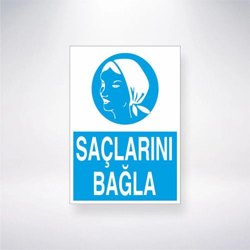 Saçlarını Bağla Sticker 20X28 Cm