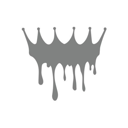 Kral Tacı Sticker 17x17 Cm Gri