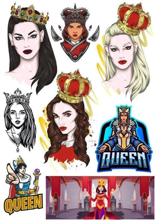 Kraliçe Sticker Set 8 8 Parça Telefon, Tablet, Defter, Laptop Sticker