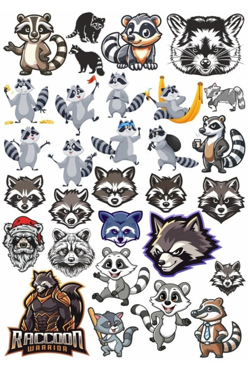 Rakun Sticker Set 1
