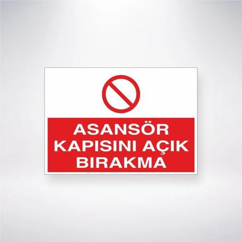 Asansör Kapısını Açık Bırakma Sticker 20X28 Cm