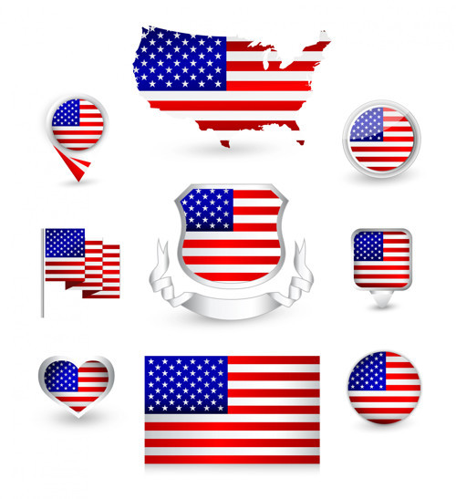 Amerika Birleşik Devletleri Sticker Set