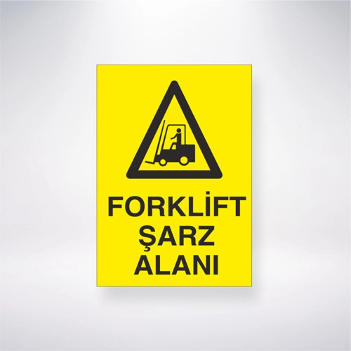 Forklift Şarz Alanı Sticker 20X28 Cm