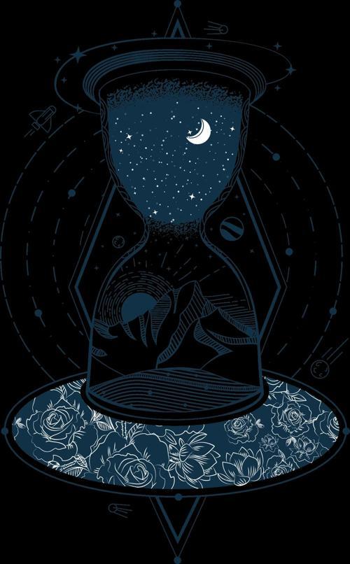 Kum Saati Sticker 10x10 cmRenkli Sticker