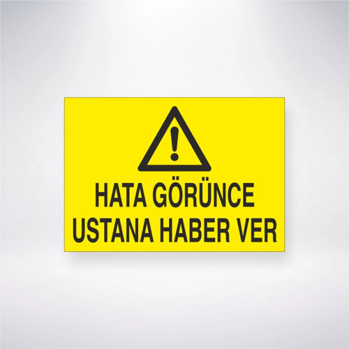 Hatayı Görüne Ustana Haber Ver Sticker 20X28 Cm