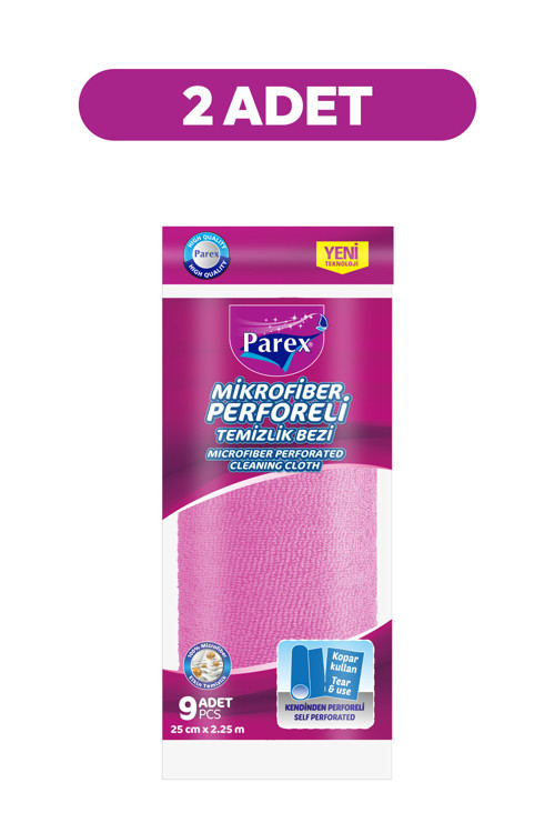 Mikrofiber Perforeli 9’lu Rulo Bez İkili Paket