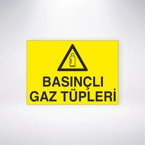 Basınçlı Gaz Tüpleri Sticker 20X28 Cm