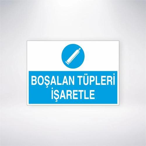 Boşalan Tüpleri İşaretle Sticker 20X28 Cm