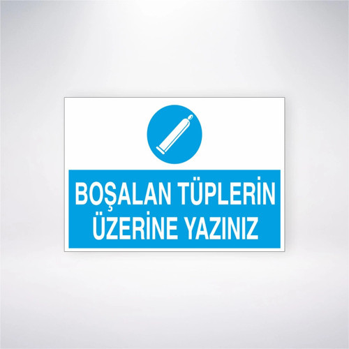 Boşalan Tüplerin Üzerine Yazınız Sticker 20X28 Cm