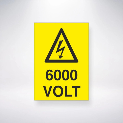6000 Volt Sticker 20X28 Cm