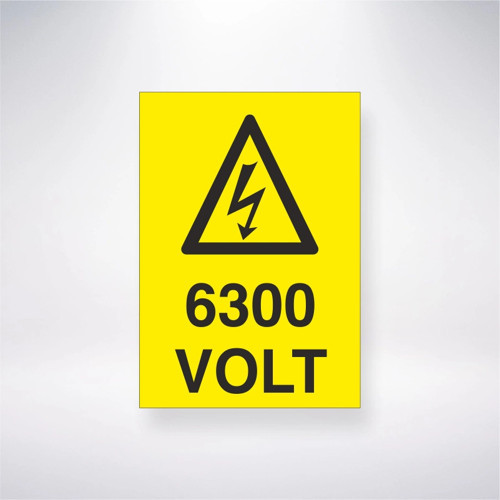 6300 Volt Sticker 20X28 Cm