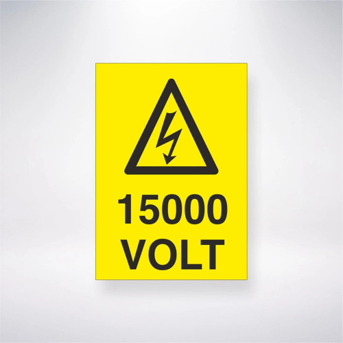 15000 Volt Sticker 20X28 Cm