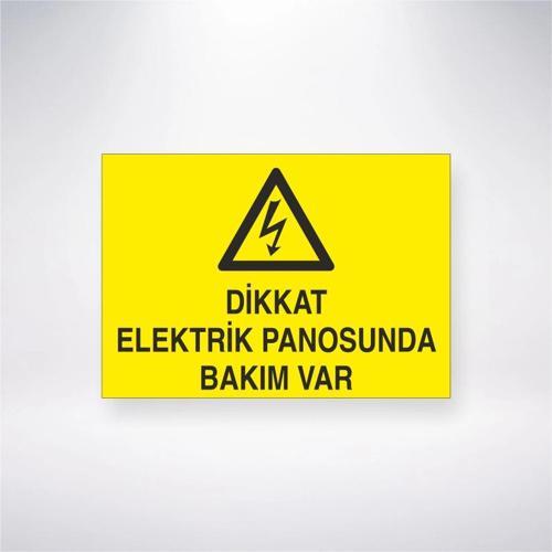 Dikkat Elektrik Panosunda Bakım Var Sticker 20X28 Cm
