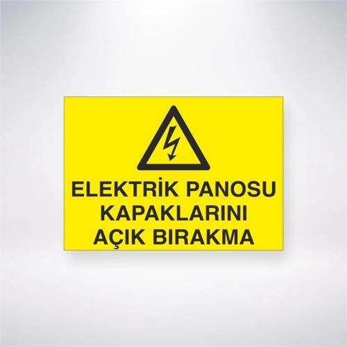 Elektrik Panosu Kapaklarını Açık Bırakma Sticker 20X28 Cm