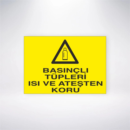 Basınçları Tüplerı Isı ve Ateşten Koru Sticker 20X28 Cm