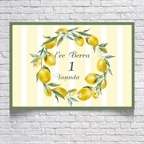Limon Temalı Doğum Günü Afişi 70x100 Cm