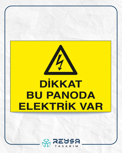 Dikkat Bu Panoda Elektrik Var Sticker 20X28 Cm