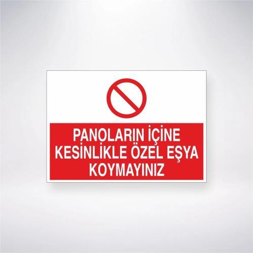 Panoların İçine Kesinlikle Özel Eşya Koymayınız Sticker 20X28 Cm