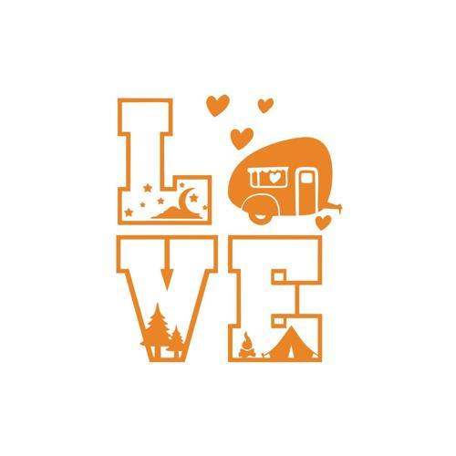 Love Sticker 17x17 Cm Turuncu