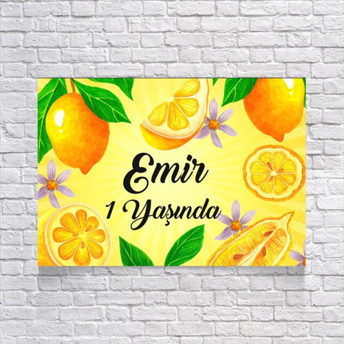 Limon Temalı Doğum Günü Afişi 35x50 Cm
