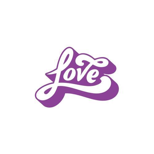 Love Sticker 17x17 Cm Mor